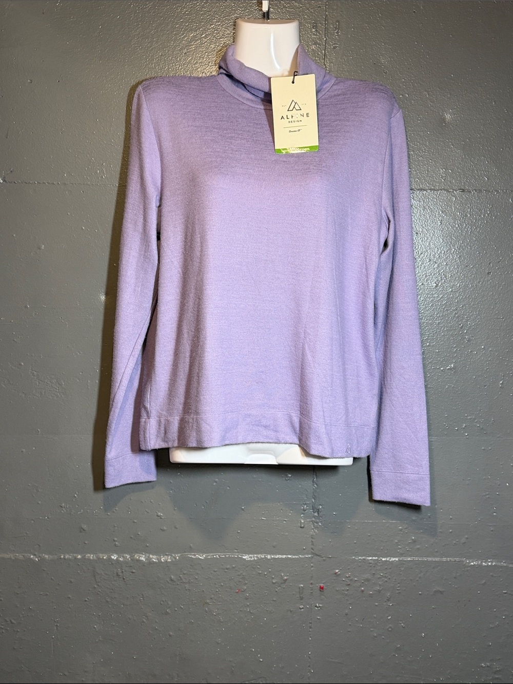 Alpine Lavender Long-Sleeve Turtleneck Top